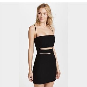 Michelle Mason Chic Black Cutout Mini Dress